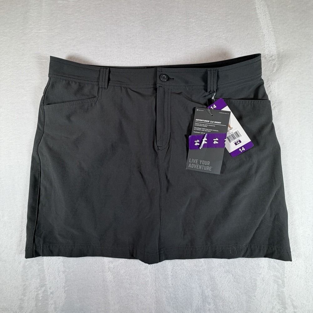 Eddie Bauer Adventurer 2.0 Skort Dark Smoke Women's Size 14 NWT
